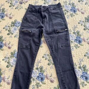 Pistola zippered ankle cargo stretch jeans